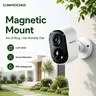 CINMOORE 2.5K Wireless Home Security Camera - Magnetic WiFi Camera with Color Night Vision, 2-Way Audio, Human Motion Sensor, Local Storage, Waterproof, Easy Installation, Remote App Control, Photo & Video Features, Portable Smart Home Gadget for Garage
