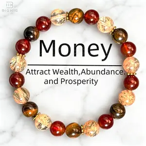 2026 Wealth Bracelets for Women, Tiger Eye, Red Agate & Citrine Beaded money Bracelet, Bohemian Style Handmade Jewelry Mindful Gift for Her