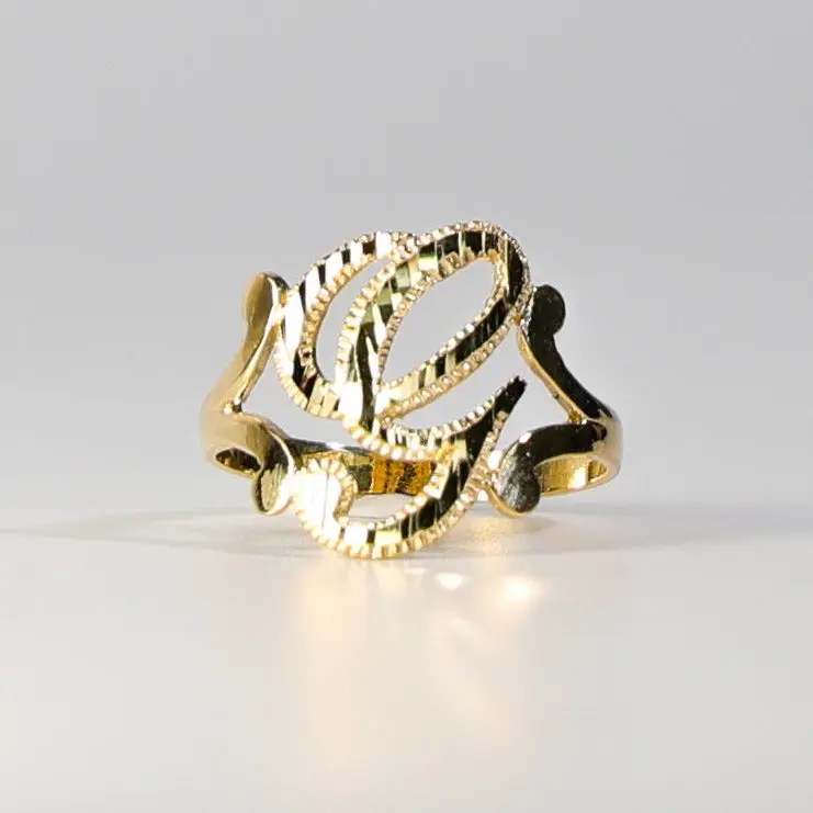 14K Gold Cursive Initial "G" Ring