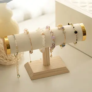 1pc Watch bracelet jewelry display stand counter display, Exquisite Wooden Jewelry Display Stand Elegant Jewelry Towers Desktop Organization, Multi-Purpose Bracelet Necklace Holder No Assembly Required, Space-Saving Design and Sturdy Construction