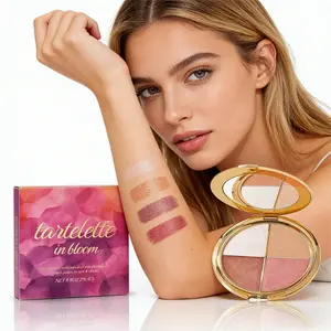 Eye Shadow & Blush Palette, EELHOE Four-In-One Face Highlighter Glow, Multi-Functional Contour Blush and Gloss Powder,Contains Mica and Silica, Long-LastingSmooth Texture Makeup Set, BeautyCosmetics