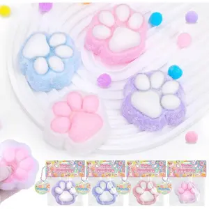 4PCS Squishy Cat Paw Fidget Toys – Big Taba Kit with Stretchy, Soft & Cute Stress Relief Toys for Kids & Adults, Sensory Toy for Anxiety Relief, Fun Novelty Gif