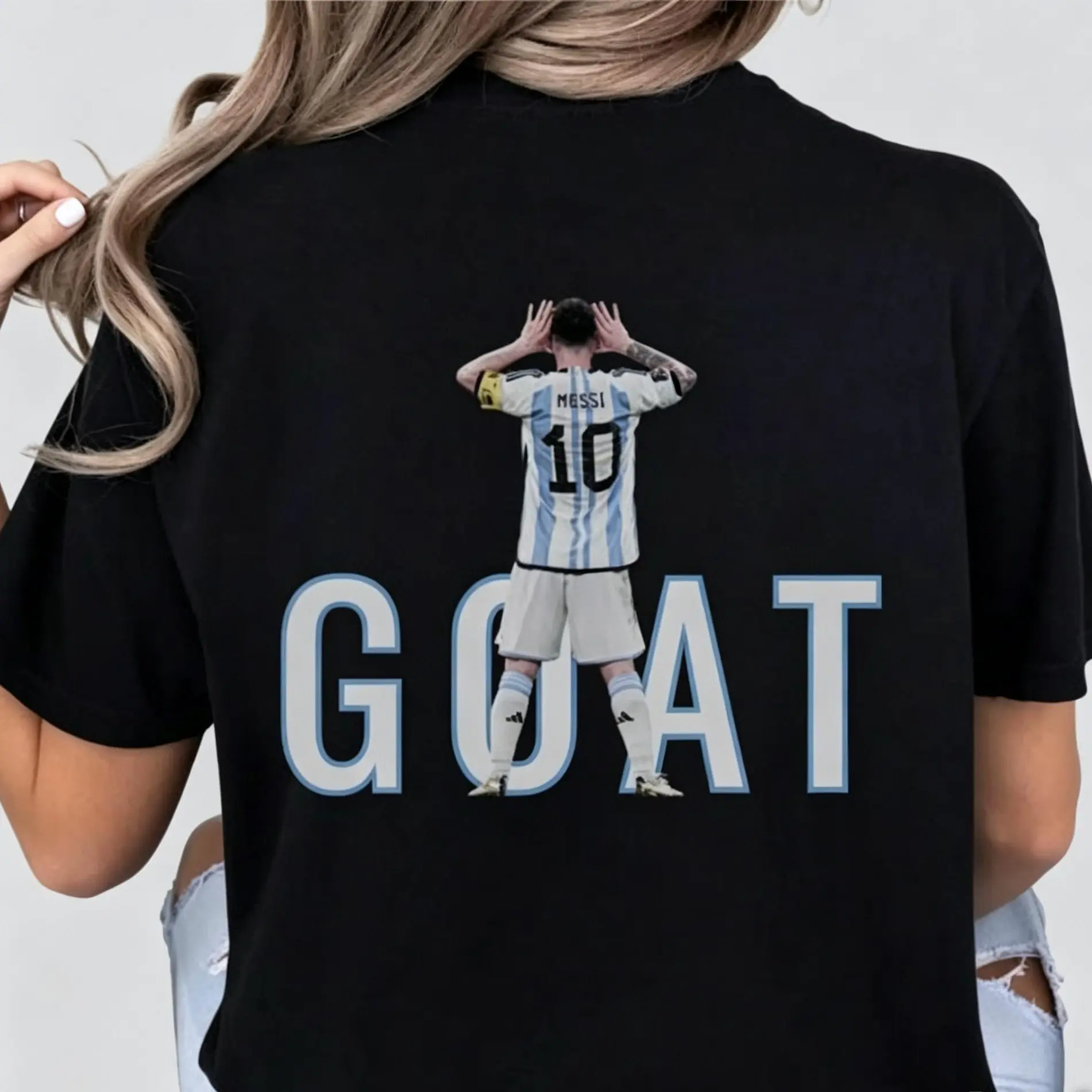 Vintage 90s Graphic Soccer Tee | Retro Number 10 Streetwear T-Shirt Heavyweight Top Goat
