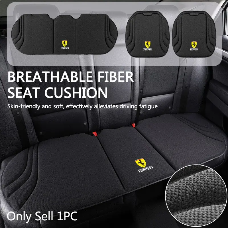 Universal Car Seat Cushion Front Rear Breathable Anti-Slip Cover Auto Seat Protection Mat Pad For Ferrari Roma 488 Portofino F8 Spider SF90 Superfast Competizione LaFerrari
