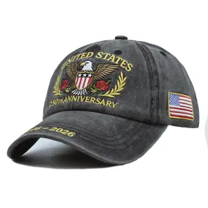 250th Anniversary Tribute Cap Adjustable Marine Corps Hat for Veterans Independence Day Celebration Lest We Forget Design Semiquincentennial Commemorative Cap