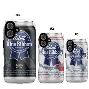 Pabst Blue Ribbon Case, Beer Lover Gift, Tough Shockproof Design, Vintage Bar Look