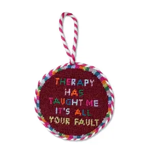 Therapy Needlepoint Ornament