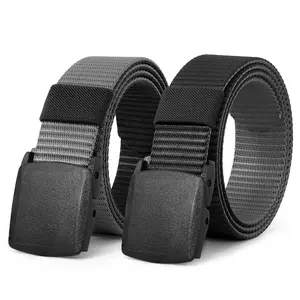JASGOOD Mens Reversible Nylon-2 In 1 Belt, Ratchet Belt ,Web Casual Belt for Jeans Pants Men Golf Belt