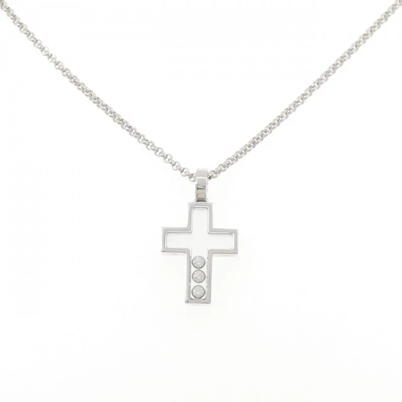 Chopard Happy Cross 750 White Gold Necklace