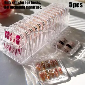 5-Piece Nail Art Storage Box, Jewelry Organizer, Cosmetics Organizer, Crystal Bracelet Holder, Dust-Proof Beauty Case, Only Storage Box Included