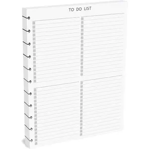 11 Disc Letter Size To-Do List Refill, 50 Sheets, Discbound Notebook Inserts, 8.5 x 11 Inch, 120 GSM