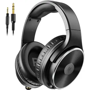 Wired Headphones - Over Ear Headphones with Noise Isolation Dual Jack Professional Studio  & Mixing Recording Headsets for Guitar Amp Drum Podcast Keyboard PC