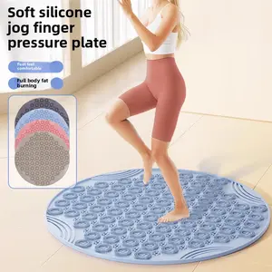 Soft Silicone Ultra Slow Jogging Acupressure Mat In-Place Jogging Foot Massage Pad Indoor Foot Stepping Mat for Running