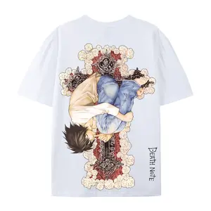 Death Note L Printed Cotton Tee Anime Streetwear Japanese Aesthetic Clean Fit Unisex Couple Outfit Fall Winter Gift Trending TikTok Search