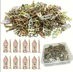 120 pcs Self Drilling Anchors Screws UpgradedSelf Drilling Drywall Anchors with Screws, EasyApplication No Drill Or Holes in Wall fathersdaygifts