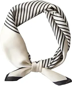 Satin Silk Scarf – 27.5” Square Multi‑Use Headscarf for Women Mulberry Silk Feeling Head Scarf Women's Fashion Square Neck Satin Scarfs for Bag Hair Scarves Gift