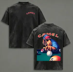 Vintage Camel Joe Pool Hall Washed Tee  Step into retro 90s cool with this vintage-washed Camel Joe graphic tee, a nostalgic nod to the iconic mascot and pool hall culture.