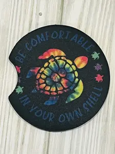 Car coaster | Pick me up gift | positivity | turtle car coaster | gift for her | gift for turtle lover | gift for positive friend | turtle
