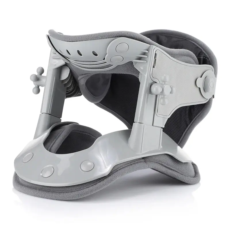 Adjustable Cotton-Woven Heating Cervical Traction Device, Neck Stretch Collar with Hot Compression for Vertebra Support, 2a 1 Neck Traction Apparatus Kit (25*19.5*22cm)
