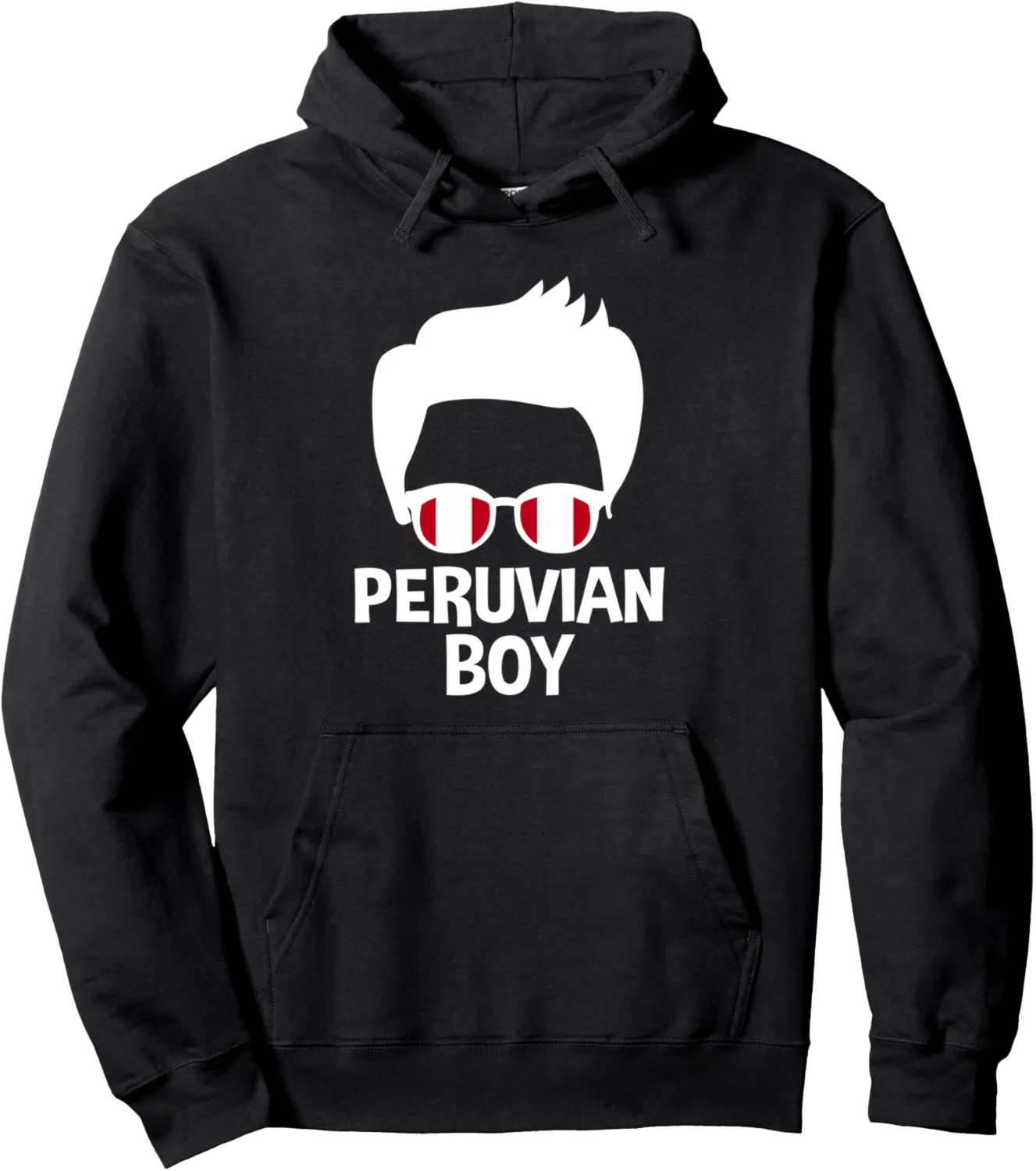 Peruvian Boy Silhouette Funny Patriotic Peruvian Man Pullover Hoodie - Briannama Shop 76B0FKG68CYQ