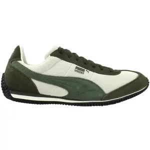 PUMA Kids Boys Speeder Mesh Lace Up Sneakers Shoes Casual - Green, Off White