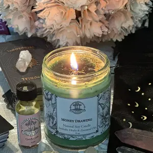 Money Drawing Soy Candle cash manifestation candles fall