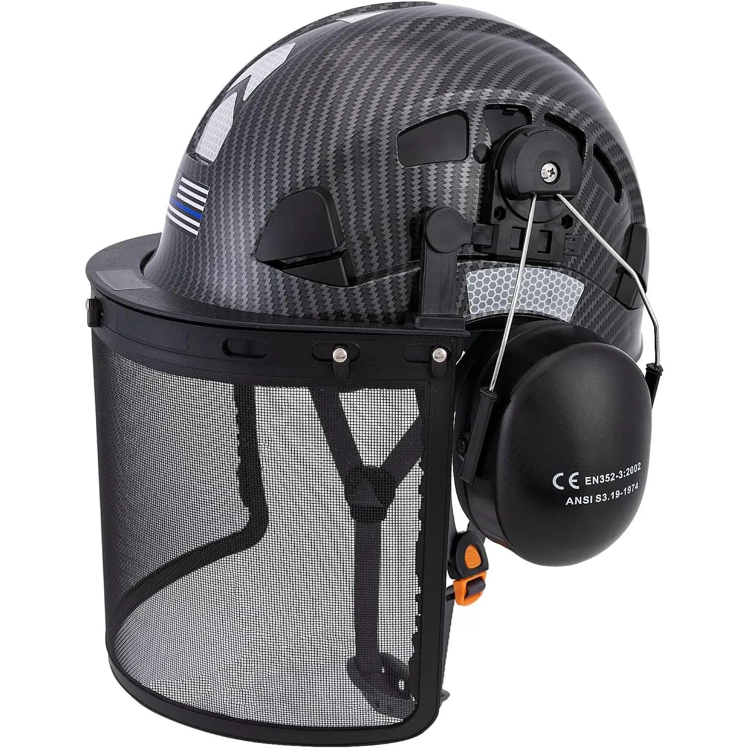 Forestry Helmet with Face Shield and Ear Muffs Safety Helmet Chainsaw Garden Tree Cutting Logging Work Arborist Hard Hat