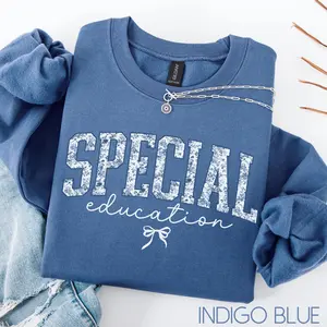 Special Education Teacher T-Shirt OR Sweatshirt, Sped Team , Sped Teacher t-shirt , S Autism Teacher Cotton Fabric