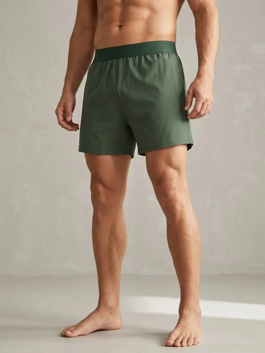 Male Running Shorts - Short Length Workout Gear for Running, Gym, Quick-Dry Lightweight Breathable Fabric, Soft Elastic Waist, Machine Washable