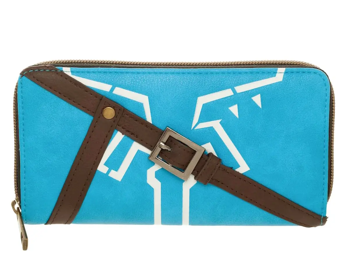 Nintendo Legend of Zelda Women's Breath of the Wild Tunic Zip Around Wallet, Adventure Look, Everyday Use, Tunic Print, Wrap-Zip, One Size, Soft Inner