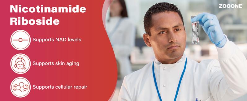 ZOOONE-1000mg NAD+ Berry Flavor Drink Mix for Skin Aging Support, Energy, and Focus - 30 Pack -