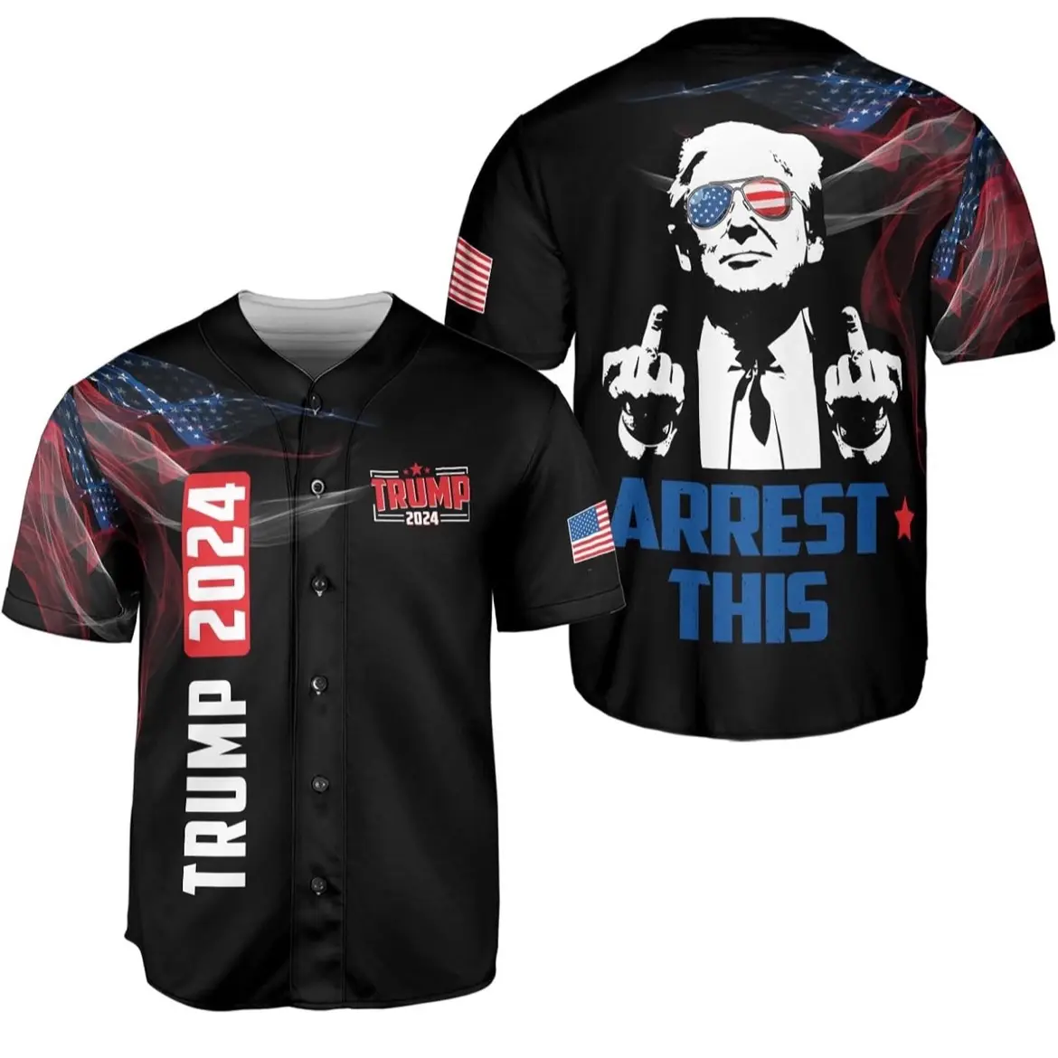Trump Jersey Shirts, Pro Trump 2024 Supporter Shirt Convicted Felon President Trump 45 47 T-Shirt Republican Jersey Man Menswear Top Baseball Graphic Shortsleeve