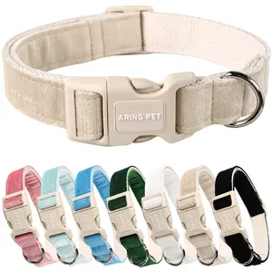 ARING PET Dog Collar with Quick-Release Buckle, Adjustable Soft Cotton Puppy  Collar for Small to Large Girl Boy Dog Breeds