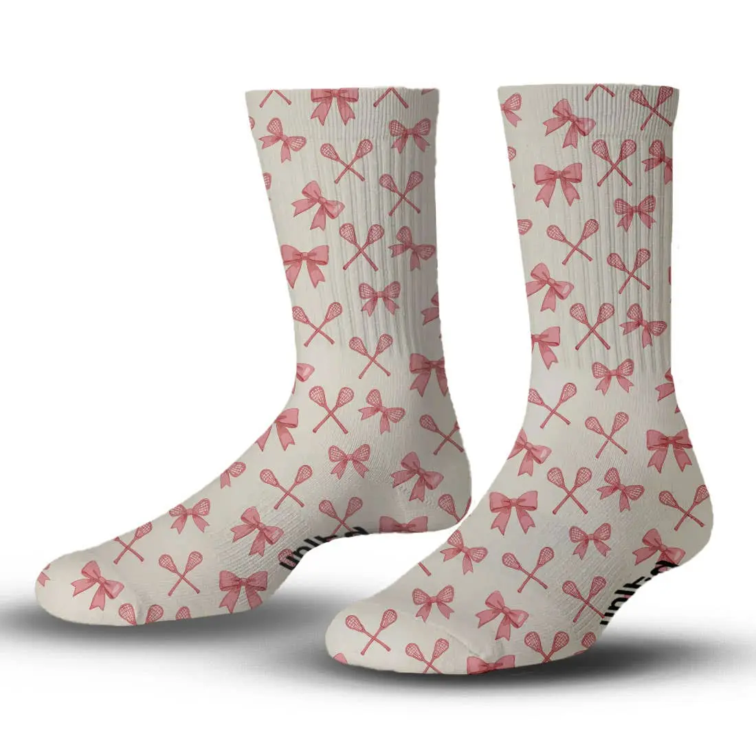 Men's Mid-Calf Retro Crew Lacrosse Socks, Spandex-Acrylic-Polyester Blend Fabric, Limited Edition Menswear Socks
