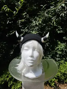 Helluva boss/hazbin hotel Resin horns- In beanie or elastic string- perfect for Cosplay, photoshoots, casual wear accessories