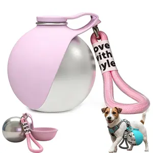 2-in-1 Portable Tumbler for Dogs, Leak-Proof Stainless Steel Dog Water Bottle with Silicone Bowl, Ideal for Walking, Hiking & Travel, Compact Dispenser for Small Dogs & Puppies #Summervibes #Petlovers,summervibes