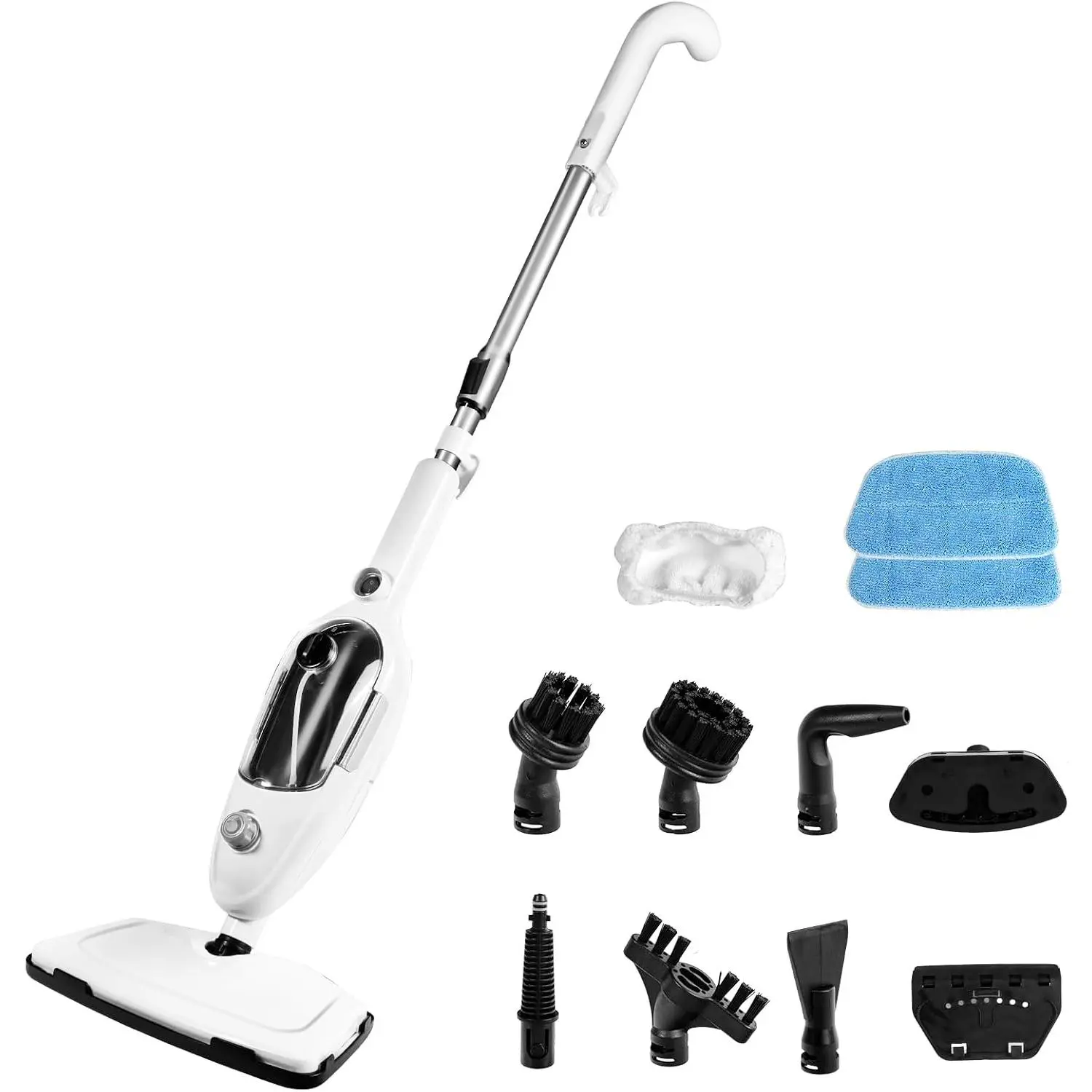 Steam Mop Cleaner 10-in-1 with Convenient Detachable Handheld Unit, Laminate/Hardwood/Tiles/Carpet Kitchen - Garment - Clothes -  Friendly Steamer Whole House Multipurpose Use