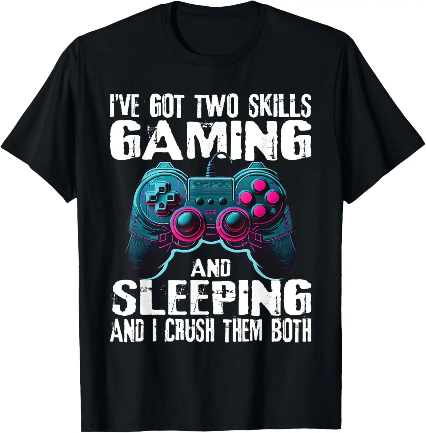 100% Cotton Gaming And Sleeping Funny Gamer Sayings Boys Teens Kids Men T-Shirt