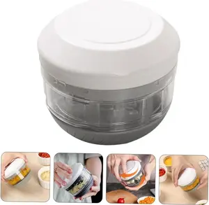 2PCS Portable Hand Garlic Crusher Mini Grater for for Veggies,Ginger,Fruits, Nuts, Herbs, etc