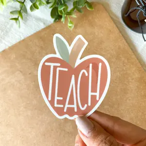 Teach Apple Sticker - Waterproof Decor Decorative