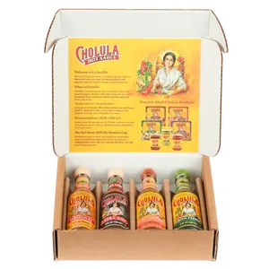 Cholula Hot Sauce Variety Pack, 4ct (Green Pepper, Original, Sweet Habanero & Extra Hot)