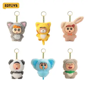 52TOYS Crayon Shinchan Kasukabe Party Plush Charm Blind Box  Kawaii Creative Gift Room Decor Desktop Decoration Gift for  Birthday Party