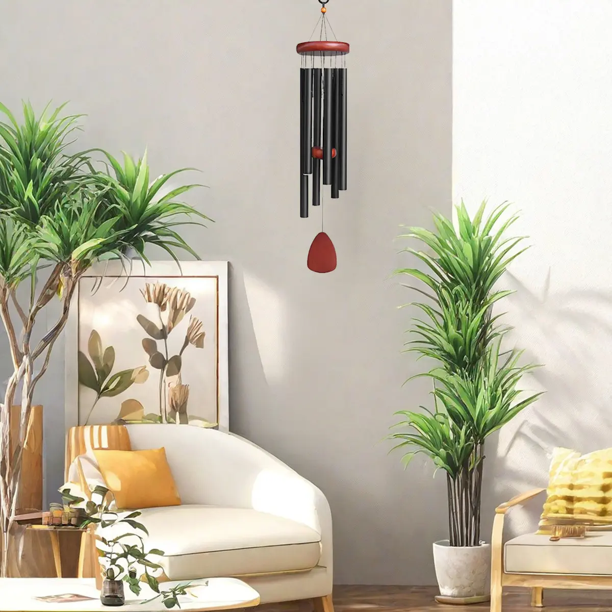 Premium Aluminum Zen Wind Chimes With Wind Catcher Outdoor Garden Yard Patio Relaxing Memorial Home Decor Gift For Family Neighbor Mom