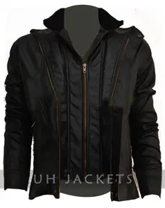 Classic Rider New Men's Double Zipper Motorcycle Biker Leather Jacket