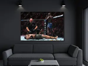 Israel Adesanya UFC KO ArtworkPoster Print of Alex Pereira Bow Arrow Celebration UFC Champion Fitness Wall Decor Motivational Wall Art, Ufc Flag, Trending Flag.