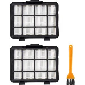 Replacement Filters Compatible with NEN180 NEN186BL Bagless Canister Vacuum Cleaner - 2 Pack Replacement Filters 1 Cleaning Brush, It's Not Dust Cup Filters