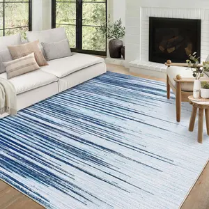 Washable Rug Runner Rug Modern Bathroom Rugs Non Slip Kitchen Rugs Entryway Rug Striped Distressed Runners Stain Resistant Carpet for Laundry Hallway Bedside