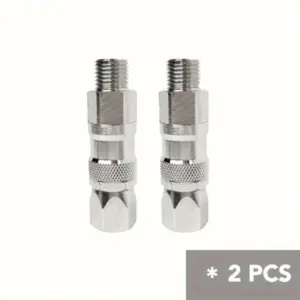 2 PCS 360 Degree Rotation 1/4-Inch Spray Guns Swivel Joint, Stainless Steel Airless Paint Sprayer Joint, Paint Sprayer Accessories, High Pressure Spray Guns Swivel Joint for Paint Sprayers Hose