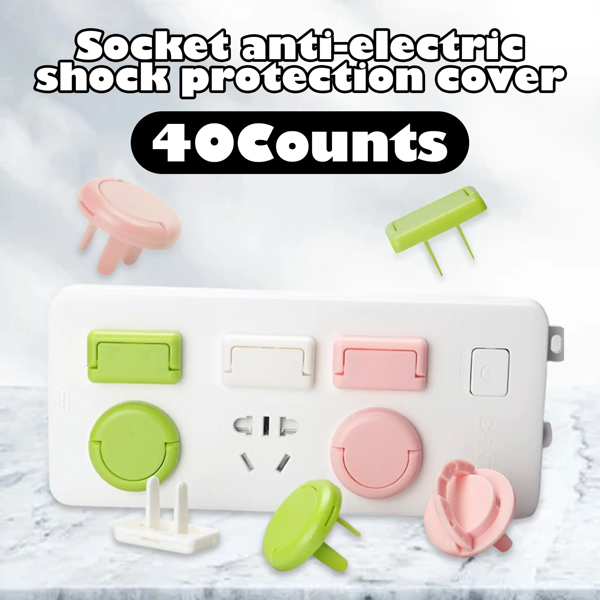 40-Count Outlet Covers, Multi-Purpose Plug Protectors for Household & Commercial Use, Baby & Toddler Safety Essentials, Party Bags & Gifts (Random Colors), Babies, Toddlers