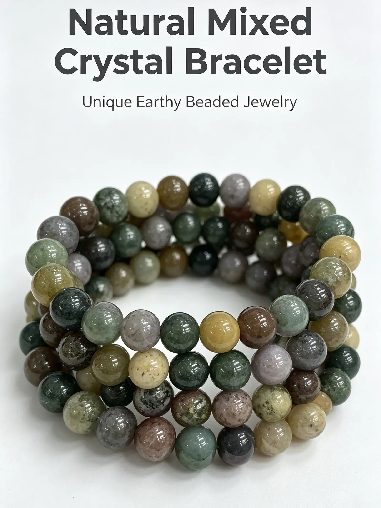 Natural Ocean Jasper Beaded Bracelet | Nurturing Emotional  Crystal